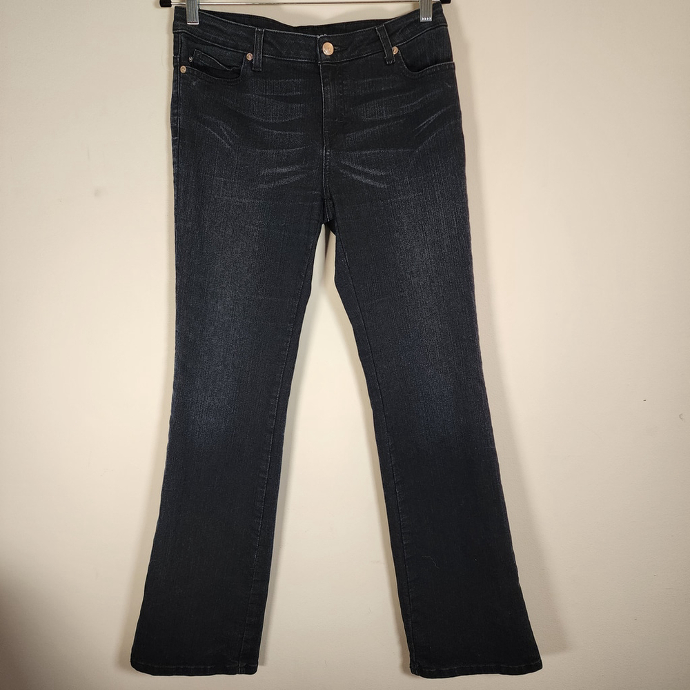 Michael Kors Greenwich Bootcut Jeans Size 8 Dark Wash Sculpting Stretch
